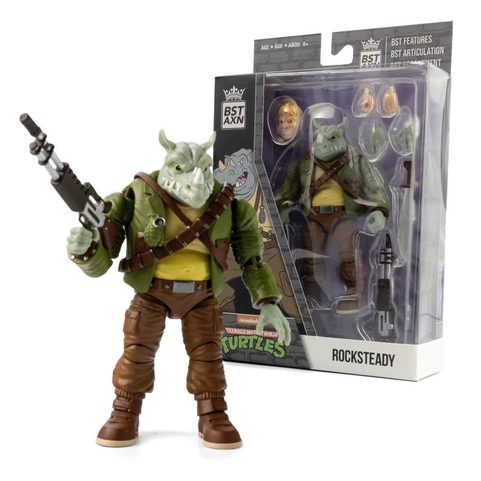 TEENAGE MUTANT NINJA TURTLES BST AXN ACTION FIGURE ROCKSTEADY 13 CM