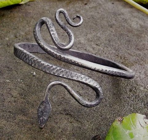 SNAKE, HAND FORGED BRACELET