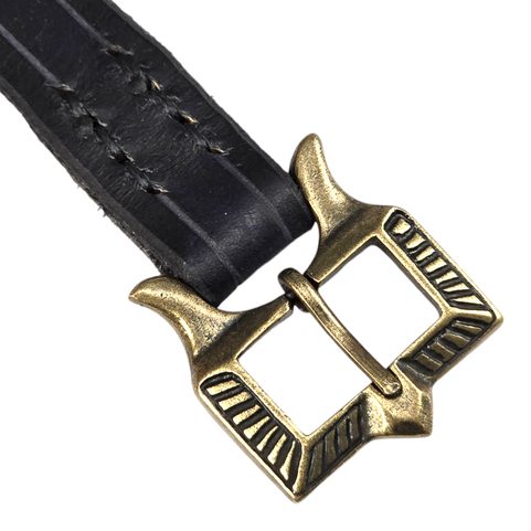 LEATHER VIKING BELT KIEV RUS, BLACK