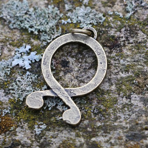 TROLL CROSS VIKING PENDANT, ZINC ANT.BRASS