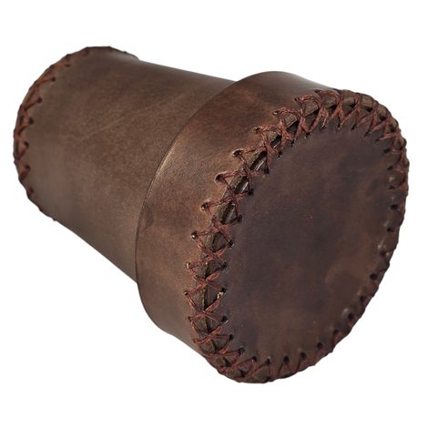 LEATHER CUP FOR DICE WITH LID