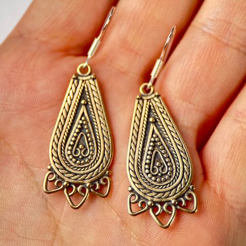 LADA, BRONZE SLAVIC EARRINGS