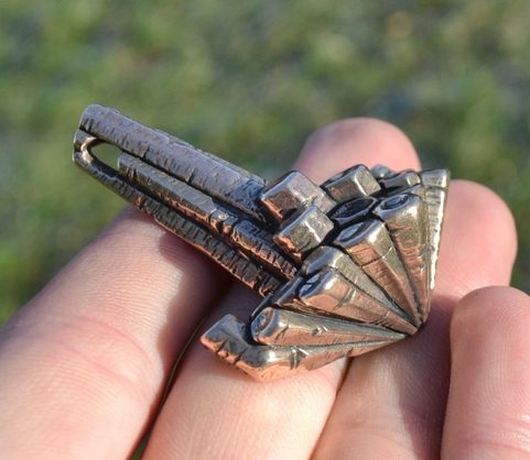 DIMMUBORGIR - THOR HAMMER, BASALT COLUMNS, BRONZE PENDANT