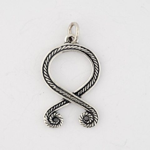 TROLL CROSS, ODAL RUNE, PENDANT, STERLING SILVER