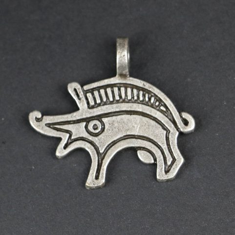 GERMANIC BOAR, PENDANT, ZINC