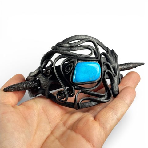 BROCHE POUR CHEVEUX AVEC TURQUOISE