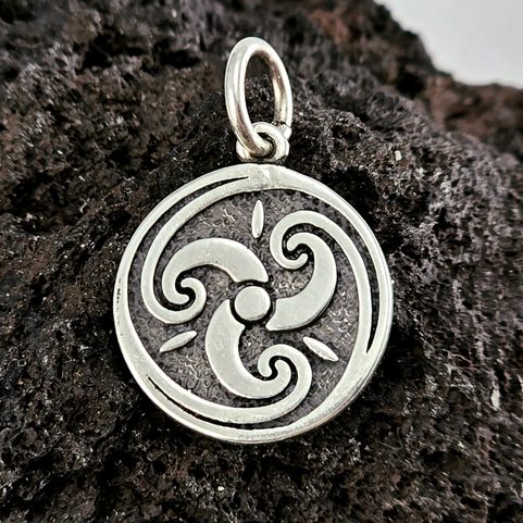 TRISKEL CELTIQUE, SPIRALE, PENDENTIF ARGENT, ARGENT 925