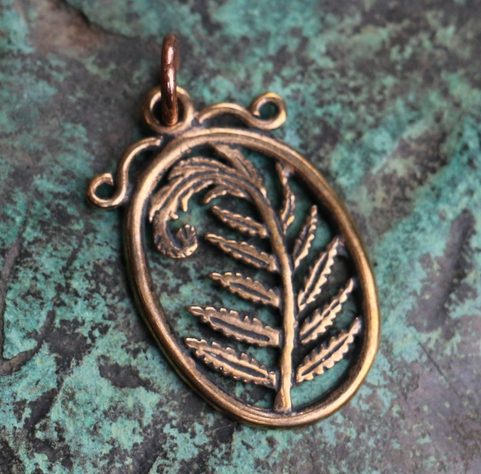 FERN, BRONZE PENDANT