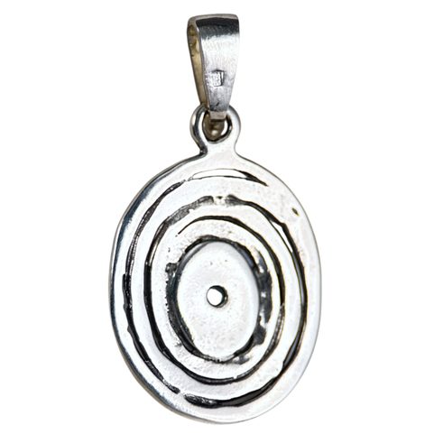 SILBERANHÄNGER MIT MOLDAVIT, QUELLE, AG 925
