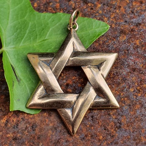 DAVID'S STAR, AMULET, BRONZE