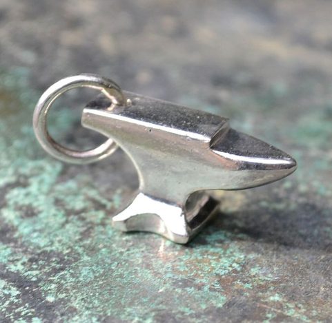 SMITH'S ANVIL, STERLING SILVER PENDANT
