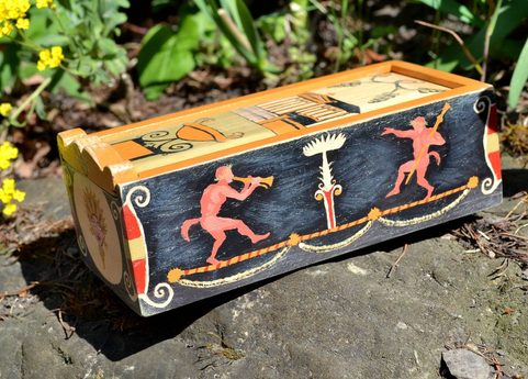 SATYROS, BOÎTE EN BOIS ROMAIN, RÉPLIQUE