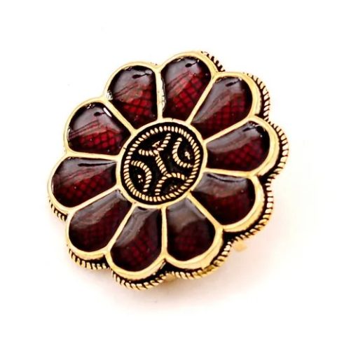 BROCHE ROSE MÉROVINGIENNE, BRONZE