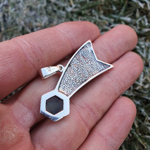 COMETA SILVER PENDANT MOUNTAIN CRYSTAL