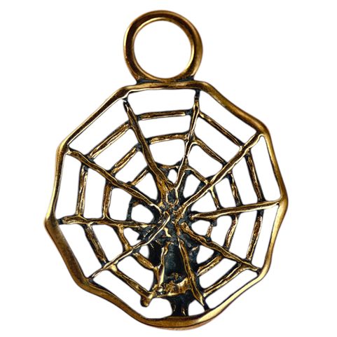 SPIDER IN A NET, PENDANT, BRONZE