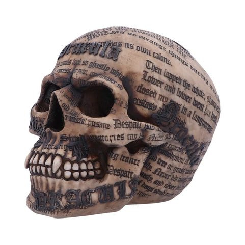 DRACULA'S TALE VAMPIRE NOVEL QUOTE SKULL 18.5 CM
