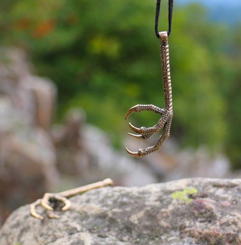 OISEAU GRIFFE PENDENTIF, BRONZE