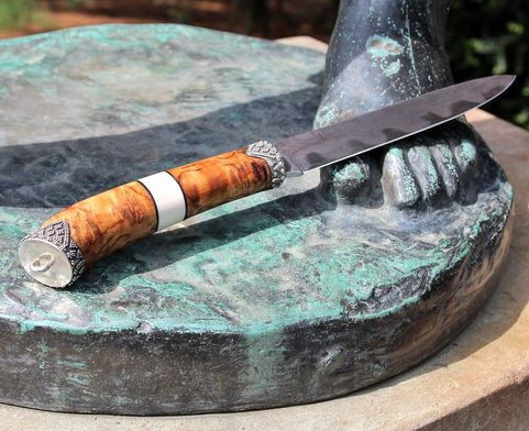 JORUND, COUTEAU DAMASSÉ, ARGENT