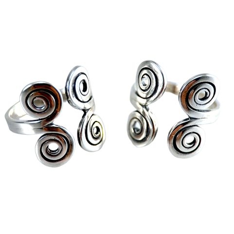 RING WITH SPIRALS, BALTIC, 10TH CENTURY, SILVER 925/1000