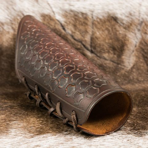 LEATHER BRACER IN A VIKING STYLE