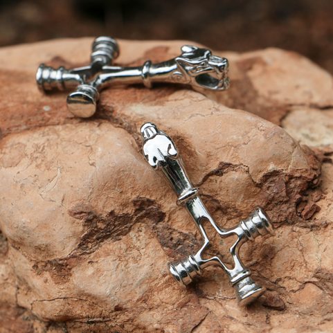 WOLF CROSS ICELAND, PENDANT STAINLESS STEEL