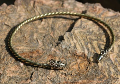 FIANNA, CELTIC DEER, TORQUES, BRASS