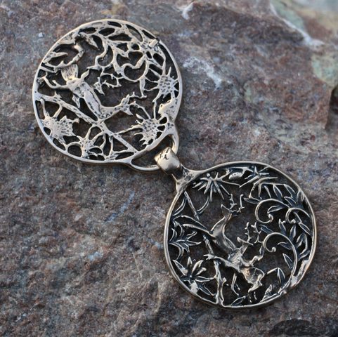 DEER, BRONZE CLOAK BROOCH