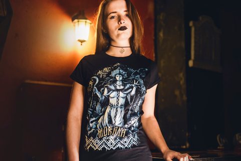MORANA, GODDESS OF DEATH, COLORED WOMEN'S T-SHIRT