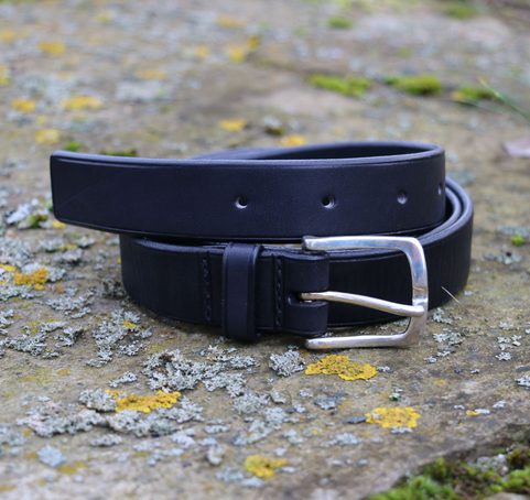 LORIC, CEINTURE EN CUIR DE LUXE AVEC BOUCLE EN ARGENT