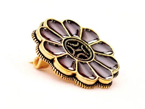 BROCHE ROSE MÉROVINGIENNE, BRONZE