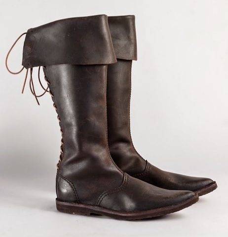 GOTHIC SHOES, LACE-UP, HIGH, BROWN