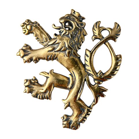 DOUBLE-TAILED LION, SYMBOL OF BOHEMIA, BRONZE, PENDANT