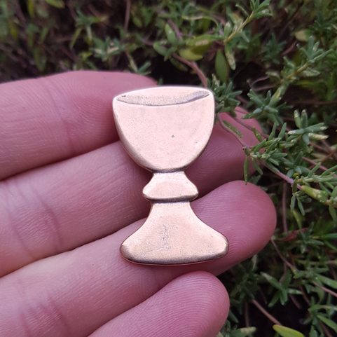 CALICE EN HUSSITE, PENDENTIF, BRONZE