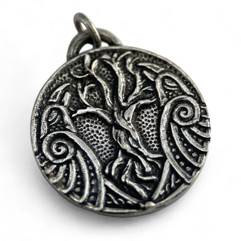 HUGINN AND MUNINN, VIKING TALISMAN, ZINC