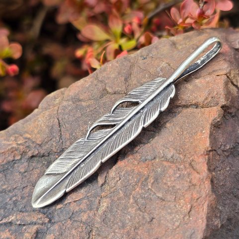 SHAMANIC FEATHER, PENDANT, SILVER 925