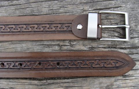 LEATHER BELT FOR 21ST CENTURY, ANCIENT DESIGN