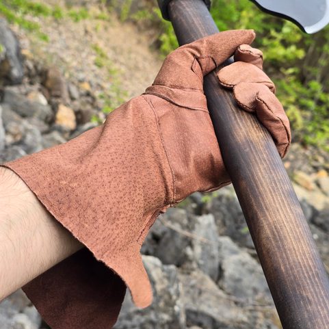 HISTORIC LEATHER SWORDSMEN GLOVES, BROWN
