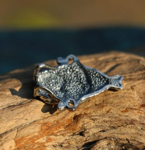 OWL ON BRANCH, SILVER PENDANT