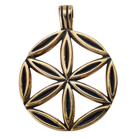 SUN FLOWER, BRONZE PENDANT