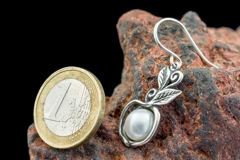 SYLVESTRA, EARRINGS, PEARL, SILVER