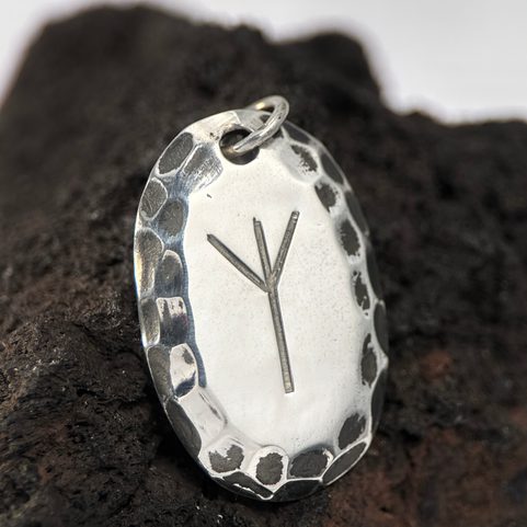 ALGIZ - RUNE, PENDENTIF, ARGENT