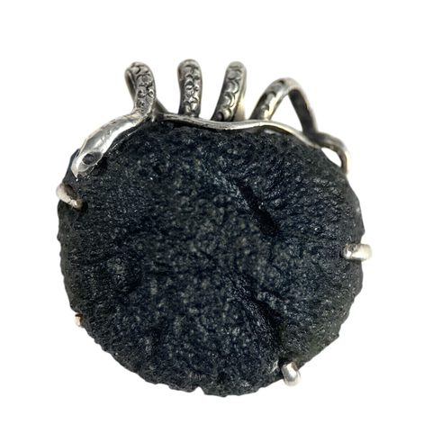UROBOROS, PENDENTIF EN ARGENT, MOLDAVITE AG 925