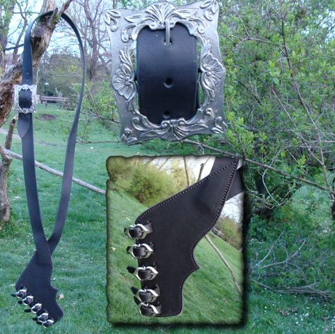 LEATHER HINGE FOR RENAISSANCE RAPIER