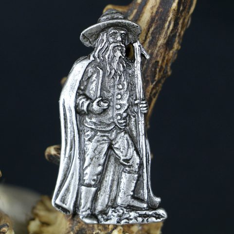 RÜBEZAHL - MOUNTAIN SPIRIT, AMULET, ZINC, ANTIQUE SILVER