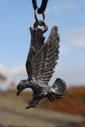 FLYING EAGLE, PEWTER PENDANT