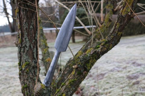 LUGH'S SPEAR, REPRODUCTION - DAMASCUS STEEL, WULFLUND FORGE
