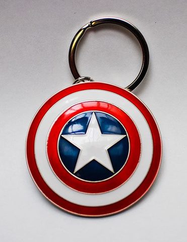 MARVEL COMICS METAL KEYCHAIN CAPTAIN AMERICA SHIELD