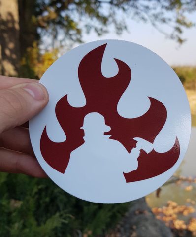 FEUERWEHRMANN, AUTOAUFKLEBER