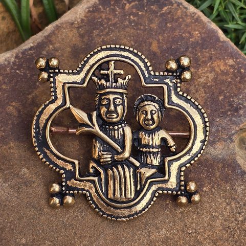 MEDIEVAL BROOCH, BRONZE