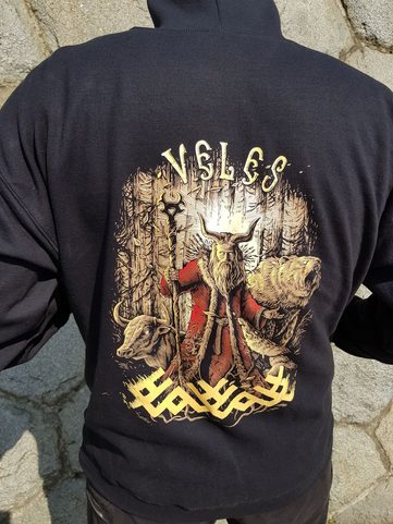 VELES, SLAVIC GOD, ZIP UP HOODIE COLORED